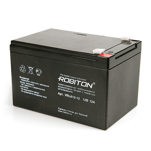 Свинцово-кислотный (гелиевый) аккумулятор Robiton VRLA12-12