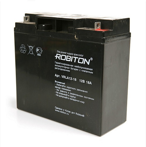 Свинцово-кислотный (гелиевый) аккумулятор Robiton VRLA12-18