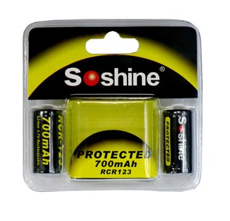 Soshine 16340 3.7 В 700 мАч , защищенный